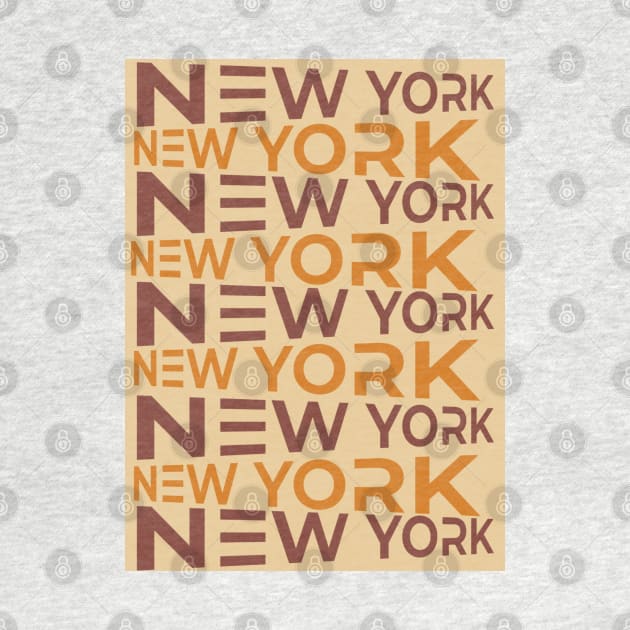 Retro new York typographic abstract design by Blueberry Pie 